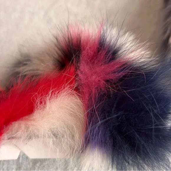 Stuart Weitzman Sublime Flat Fox Fur Leather Slide Sandal Carnival Furmania 8.5 - Picture 8 of 15